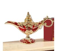 Aladdin Oil Lamp - Vintage Legend Oil Lamps Tabletop Decor Art Craft,Vintage Legend Engraving Pattern Classic Arabian Costume Props Lamp for Home Decor Aladdin