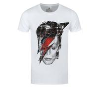 Aladdin Sane Flash T-Shirt David Bowie White XL