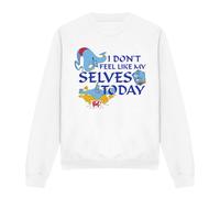 Aladdin The Genie I Don't Feel Like My Selves Today Sweatshirt White | Size: Medium Aladdin White M