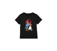 Aladdin The Genie, Jafar & Abu Kids T-Shirt Black | Size: 12-13 Years Aladdin Black 12-13 Years
