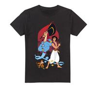 Aladdin The Genie, Jafar & Abu T-Shirt Black | Size: Large Aladdin Black L