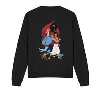 Aladdin The Genie, Jafar And Abu Sweatshirt Black Aladdin Black S