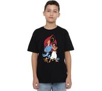 Aladdin The Genie, Jafar and Abu Unisex Kids T Shirt, Black, 3-4 Years