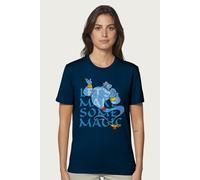 Aladdin Women's Lets Make Some Magic Genie Disney Relaxed Fit T-Shirt in Navy | Size: Large Aladdin Navy L
