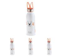 Aladdin Zoo Thermavac Stainless Steel Childrens Water Bottle 0.43L Lion - Keeps Cold for 7 Hours - Soft Silicone Fingerloop - Kids Water Bottles for School - BPA-Free Thermos Flask - Leakproof