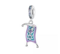 Aladdin's Magic Carpet Dangle Charm Genuine 925 Sterling Silver Compatible with Pandora Bracelet