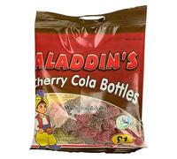 Aladdins Sour Cherry Cola Bottles | 12x100g Case | Fizzy Cherry & Cola Halal Gummies