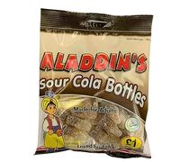 Aladdins Sour Kola Bottles | 12x100g Case | Tangy & Fizzy Halal Gummies