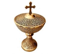 ALADEAN Big 10" Vintage Ciborium 16oz with Celtic Cross - Catholic Christian Church Host Ciborium Ciboria | Renaissance Medieval Gifts, Communion Cup
