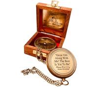 ALADEAN Romance Gift for Husband Wife - Engraved Compass 2" | Romantic Love Quote Wedding idea for Boyfriend Girlfriend Couple Festive Souvenir