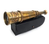 ALADEAN Vintage Spyglass Telescope Engraved Psalm 32:8 - Find Best Pathway - Inspirational Gifts Meaningful Gift Gadget Functional 16" Brass Spyglass with Brilliant Magnification in Gift Box