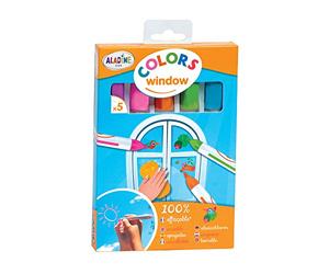 Aladine - Colors Window - Children's markers for drawing on Windows and Mirrors - 100% Erasable - From 3 Years Old
