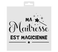 Aladine - Magic Master Stencil 19 x 19 cm - Stencil for Decorating All Surfaces - Stencil Felt, Paint, Airbrush - Tribute to The Magician Mistress - 81238