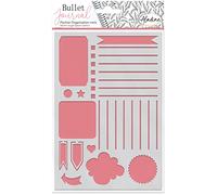 Aladine - Month Organisation Stencil for Bullet Journal - Scrapbooking and Craft - A5 Size Stencil with Brush Style Letters