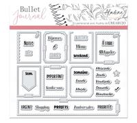 Aladine - Stampo Bullet Clear Week Organization - Foam Stamp Silicone Foam Stamp Sheet - Ideal for Bullet Journal, Scrapbooking, Notebooks - DIY Crafts