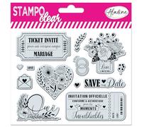 Aladine - Wedding Stamps - Clear Stamps - Invitation, Ticket - Stampo Clear - 04236