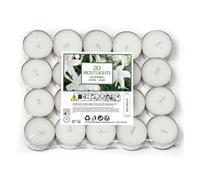Aladino 7 Hour Nightlight Candles - Pack Of 20 - Jasmine Scented Long Burning Tealights - Floral Relaxing Home Fragrance Candles