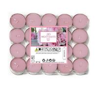 Aladino 7 Hour Nightlight Candles - Pack Of 20 - Rose Scented Long Burning Tealights - Floral Home Fragrance Candles