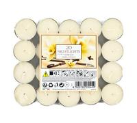 Aladino 7 Hour Nightlight Candles - Pack Of 20 - Vanilla Scented Long Burning Tealights - Warm & Sweet Home Fragrance Candles