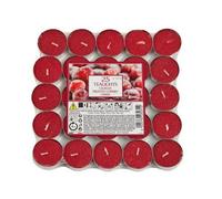 Aladino Frosted Cherries Tea Lights (Pack Of 25) Red (One Size)