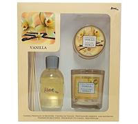Aladino Prices Candles Vanilla Gift Set - Relaxation Scented Candles + Reed Diffuser Set - Quality Fragrance Oil - Calming Vanilla - Clever Wax Formula Lasts Longer - Quality Cotton Candle Wick