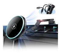 ALAFLY 15W Wireless Charger Magnetic Phone Mount for Ford Bronco 2021-2026 2/4 Door, 360° Adjustable Aluminum Alloy Dash Holder, Easy OEM Installation, Compatible with MagSafe iPhone 12-17