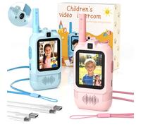 ALAFLY 2 Pack Video Walkie Talkies for Kids - Upgraded HD Dual Cameras
