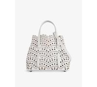 Alaia Gris Perle Mina 20 Laser-cut Leather Tote Bag