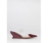 ALAÏA Le Caur Patent Leather Wedge Mules with Almond Toe - Size: 40 - female