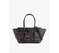 Alaia Noir Vienne Mina 20 Cut-out Leather Top-handle Bag