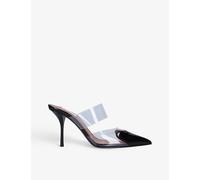 Alaia Womens Alaia Cœur 90 Point-Toe Patent-Leather Mules Black Eur 40.5 / 7.5 UK Women