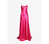 Alaia Womens Alaia Flared Silk Slip Dress Rose Vif 8