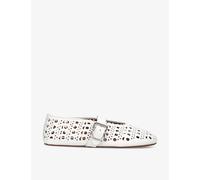 Alaia Womens Alaia Vienne Cut-Out Leather Ballet Courts White Eur 37.5 / 4.5 UK Women