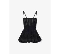 Alaia Womens Noir Crinoline Square-neck Knitted Top 10