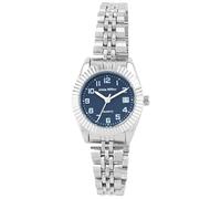 Alain Miller Classic Women's Watch Blue Silver Analogue Stainless Steel Quartz, blue, Bracelet