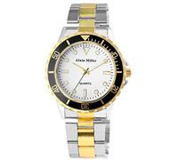 Alain Miller Men's Watch - Stainless Steel Watch Luminous Hands Analogue Quartz 2800012, Silver/Gold/Black