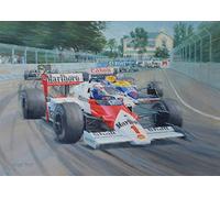 Alain Prost McLaren F1 Formula One Racing Car Blank Birthday Fathers Day Card