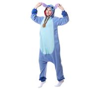 Alaiyaky Dinosaur Onesie, Adult Animal Costume Plush Pajama Jumpsuit, Cosplay Hooded Loungewear for Men, Women - World Book Day, Halloween, Christmas (DW-1, L)