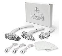 ALAMANIA 150Pcs Candle Wicks For Making Candles 10cm,15cm,20cm(50each) with 3 Candle Wick Holders&150 Glue Dot Wick Stickers-Low Smoke-Long Burn-Easy To Make Candles At Home-For DIY Candles-DIY Crafts