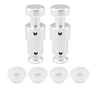 Alamic Replacement Float Valve for Instant Pot Duo 3, 5, 6 Qt, Duo Plus 3, 6 Qt, Ultra 3, 6, 8 Qt, Lux 3 Qt - 2 Float Valves 4 Silicone Caps