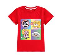 ALAMing LankyBox Boys Graphic T-Shirt Kids Top Tee | Short Sleeve, Round Neck,Cartoon Foxy and Boxy Shirts,Cute Fashion TShirts