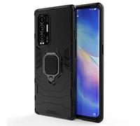 ALAMO Armor Case for Oppo Find X3 Neo, TPU+PC Shockproof Case with Ring Kickstand - Black