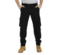 Alamo Casual Cargo Pants for Men - Stretchable, Regular Fit Cargo Work Pants for Men - 6 Pocket Outdoor Mens Work Pants, Black, 42W x 32L
