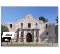 Alamo in San Antonio, Design 1, Fridge Magnet