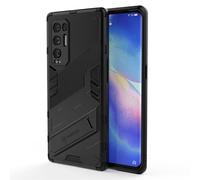 Alamo Phone Case for Oppo Find X3 Neo, PC+TPU Shockproof Armor Cover, Heavy Duty Military Protective Case with Kickstand - Black