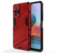 Alamo Phone Case for Xiaomi Redmi Note 10 Pro, PC+TPU Shockproof Armor Cover, Heavy Duty Military Protective Case with Kickstand - Red