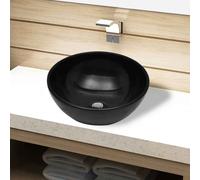 alamosa round countertop basin without waste 325mm wide 0th - black