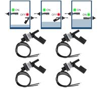 ALAMSCN 4PCS Liquid Float Switch Water Level Sensor Side Mount Horizontal for Aquariums Fish Tank Hydroponics Pool, M16
