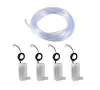ALAMSCN 4PCS Mini Water Pump DC 3V -5V Submersible Pump + 3M Clear Tubing Flexible PVC Tubing for Aquariums Fish Tank Fountain Hydroponics
