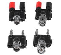 ALAMSCN BNC to 4mm Banana Plug Adapter BNC Female Plug to Dual 4 mm Banana Male Jack Socket Binding Post for Audio Adapter Connector